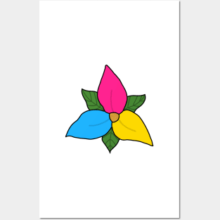 Pansexual pride flower Posters and Art